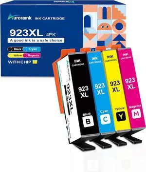 Ennovor 923 Ink Cartridges Combo Pack with Chip Compatible with HP 923e 923xl Ink cartridges for HP OfficeJet Pro 8120/8123/8130/8133/8135/8138/8139 Printer a Set of (4 Pack BK/C/Y/M)