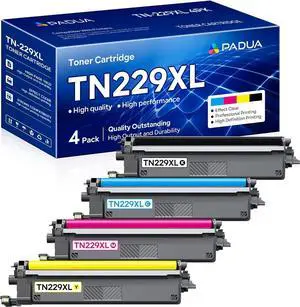 Ennovor TN229XL High Yield Toner Cartridge 4-Pack Compatible Replacement for Brother TN229 TN229XL MFC-L3720CDW MFC-L3780CDW HL-L3220CDW HL-L3280CDW HL-L3300CDW HL-L3295CDW MFC-L3765CDW Toner