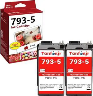 Ennovor 2 Pack 793-5 Red Ink Cartridge Compatible 793-5 High Capacity Red Ink Replacement for DM100 DM200 and SendPro C and SendPro+ | 35ml