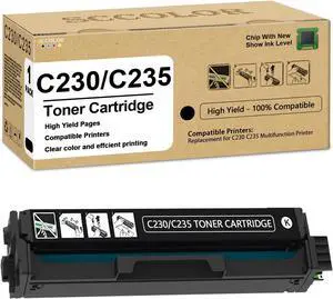 Ennovor Extra High Yield C230 C235 Toner Cartridge with New Chip 006R04391 Black Toner Cartridge (BK:5,550 Pages) Replacement for Xerox C230/DNI C235/DNI C230 C235 Printer