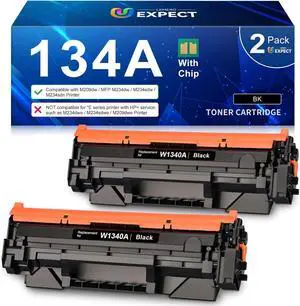 Ennovor LEMERO UEXPECT Compatible Replacement for HP 134A 134A Toner Cartridge with Chip W1340A W1340X for M209dw MFP M234dw M234sdn Printer | 134A Black Toner, 2 Pack