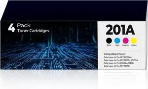 Ennovor 201A Toner Cartridges Compatible for HP 201A 201X HP201A for Color Laser Jet Pro MFP M277dw M252dw Toner, Work with Color Laser Jet Pro MFP M277c6 M277n M252n, Black Cyan Magenta Yellow 4 Pack