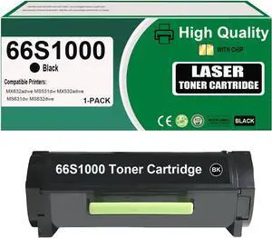 Ennovor 66S1000 Toner Cartridge Compatible for MS531 MS531dw MS631 MS631dw MS632 MS632dwe MX532 MX532adwe MX632 MX632adwe Printers (1 Black)