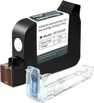Ennovor Original Quick Dry Solvent Ink Cartridge Replacement PS100 Handheld Inkjet Printer and Mini Inkjet Printer, Compatible for 1/2 inch/12.7mm Nozzle Coding Machine (White, 42ml)