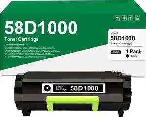Ennovor 58D1000 Toner Cartridge Black Replacement for Lexmark 58D1000 Toner Cartridge for MS725 MS821 MS822 MS823 MS824 MS825 MS826 MX721 MX722 MX725 MX822 MX824 MX826 Laser Printer [7,500 Pages]