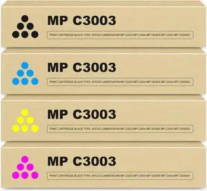 Ennovor MP C3003 Toner Cartridge High Yield MP C3004 Toner Replacement for Ricoh MP C3503 Toner Cartridge for MPC3003 MPC3503 MPC3004 MPC3504 MPC3004ex MPC3504ex Printers - 841813 841814 841815 841816