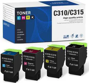 Ennovor C310 C315 Toner Cartridge Replacement for Xerox C310 C315 Toner (006R04356 006R04357 006R04358 006R04359) Compatible with Xerox C310 C315 C310DNI C310DNIM C315DNI Printer 4-Pack