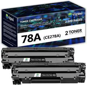 Ennovor 78A Black Toner Cartridge: 2-Pack Compatible 78A CE278A Toner Cartridge Replacement for HP 78A Toner with P1606dn P1606 P1600 M1536dnf P1606 P1566 MFP Printer, CE278A Toner [2,500 Pages]