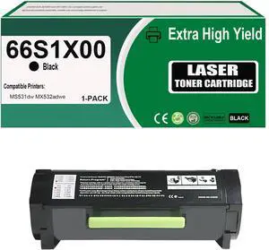 Ennovor 66S1X00 Extra High Yield Toner Cartridge for MS631 MS632 MX632 Printers (1 Black)