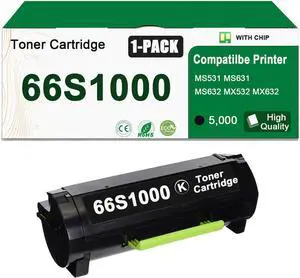 Ennovor 66S1000 Toner Cartridge Use for MS531dw MS631dw MS632dwe MX532adwe MX632adwe Printers (1 Black)