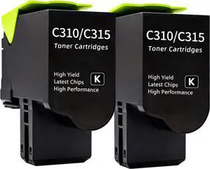 Ennovor C310 C315 Black Toner Cartridge Compatible for Xerox 006R004356 for Xerox C310 C315 C310DNI C310DNIM C315DNI Printer (2-Pack, Black)