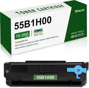 Ennovor MX431 55B1H00 Toner Cartridge with Smart Chip Compatible for MX431 MS431 MS331 MX331 Series Printer, 1 Pack Replacement for Lexmark 55B1H00 Toner Cartridge (Black)