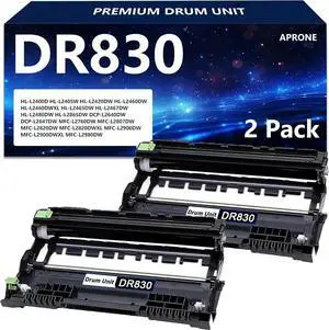 Ennovor DR830 Drum Unit Compatible for Brother DR-830 Imaging Unit for HL-L2400D HL-L2460DW HL-L2405W HL-L2465DW HL-L2480DW DCP-L2640DW MFC-L2820DWXL MFC-L2820DW Printer (Not Toner,2-Pack)