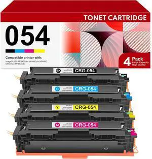 Ennovor 054 Toner Cartridge Set, Replacement for Canon 054 054H CRG-054 Work with Color imageCLASS MF644Cdw MF642Cdw MF640C LBP621Cw Printer Toner (Black Cyan Magenta Yellow, 4-Pack)