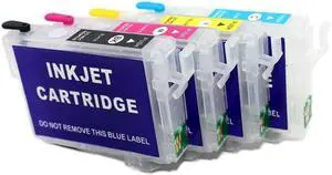 Ennovor 4PC/Set 232 232XL Refill Ink Cartridge with Chip for Epson Workforce WF-2950 WF-2930 XP-4200 XP-4205 Printer