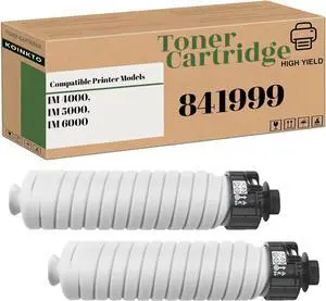 Ennovor Compatible 841999 841993 Black Toner Cartridge Replacement for Ricoh IM 4000 IM 5000 IM 6000 Printer High Yield 37000 Pages (2-Pack Black)