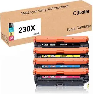 Ennovor 230X W2300X W2301X W2303X W2302X Remanufactured Toner Cartridge Replacement for HP Color Pro 4201 4203 MFP 4301 4303 Series Printer (4 Pack)