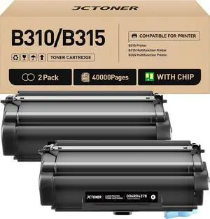 Ennovor B310 B315 Extra High-Capacity Toner Cartridge 006R04378 Black 2-Pack with Chip Replacement for 006R04376 006R04377 Use with B310 B315 B305 B310DNI B305DNI B315DNI Printer Ink Copier