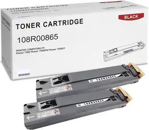 Ennovor 2-Pack Black 108R00865 High Yield Waste Toner Compatible for Xerox 108R00865 Phaser 7500 7500DN 7500DT Printer (Pages up to 25,000 Page )