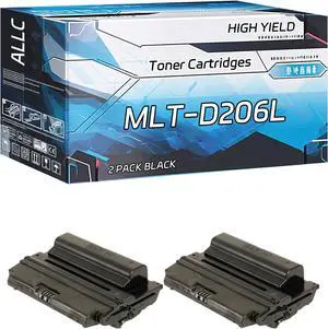 Ennovor Compatible for Samsung MLT-D206L Toner Cartridges Work for Samsung SCX-5935FN SCX-5935NX Printers, with Chip, High Yield 11000 Pages, Clear Printing (2-Pack Black)