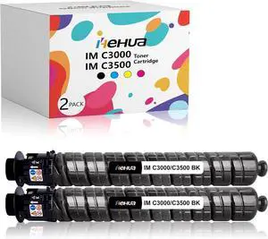 Ennovor hehua Compatible IM C3000 IM C3500 Toner Cartridge IMC3000 IMC3500 (2 Black,31,000 Pages) Replacement for Ricoh IM C3000 IM C3500 Toner Cartridge 842251 842252 842253 842254 (2 Pack,Black)