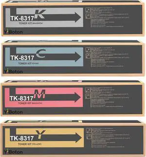 Ennovor TK-8317 TK8317 High Capacity Toner Cartridge Compatible for TK8317K TK8317C TK8317M TK8317Y Toner for TASKalfa 2550ci Printers (4-Pack)