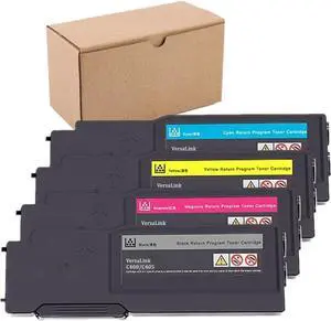 Ennovor Remanufactured Extra High Capacity VersaLink C400 C405 Toner Cartridge 106R03524, 106R03525, 106R03526, 106R03527 for Xerox VersaLink C400 C400D C400DN C405 C405N C405DN Printer (KYMC 4 Pack)