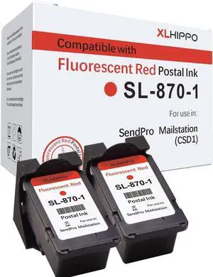 Ennovor SL-870-1 Postage Ink Replacement for Pitney Bowes SL-870-1 Red Ink Cartridge Compatible with New SendPro Mailstation Postage Meter CSD1 Machine ((2 Pack)
