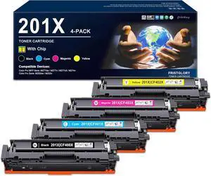 Ennovor 201X Toner Cartridge High Yield Replacement for HP 201X Toner with MFP M252n M252dw M277n M277dw M274n M277c6 Printer 4-Pack (Black/Cyan/Yellow/Magenta)
