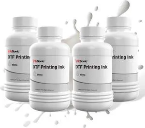Ennovor InkSonic DTF Ink White 1000ML, Premium DTF Transfer Ink for PET Film, Refill Ink Compatible for All DTF Printer (White, 4 * 250ml)