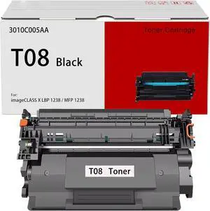 Ennovor T08 Toner Cartridge 3010C005AA Black Toner (with New Chip) Compatible with Canon ImageCLASS X LBP1238,X LBP1238 II,X MF1238,X MF1238 II Printer(1 Black)