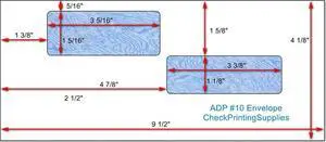 Ennovor Self-Seal #10 Double Window Envelope for ADP Payroll Checks - Tinted Security, 500 Count