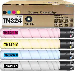 Ennovor TN514 TN324 Toner Cartridge Compatible with Konica Minolta TN-514 TN-324 Toner use for Konica Minolta Bizhub C458 C558 C658 C258 C308 C368 258E 308E 368E 454E 458E 554E 558E 658E Printer