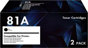 Ennovor CF281A 81A Black Toner Cartridge 2-Pack Compatible Replacement for HP 81A CF281A 81X CF281X Toner Cartridge for HP Enterprise MFP M604 M605 M630h M630dn M630f M630z M606 M630 Printer