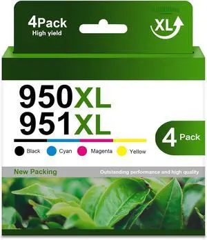 Ennovor 950XL 951XL Ink Cartridge 4-Pack Replacement for HP 950 951 Ink Cartridge OfficeJet Pro 251dw 276dw 8600 8610 8620 8100 8630 8660 8640 8615 Black Cyan Magenta Yellow