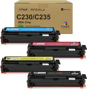Ennovor (with Chip) C230 C235 Toner Cartridge 5500-4500 Pages 4 Pack for Xerox C230 C235 Printer, Compatible with 006R04391 006R04393 006R04392 006R04394