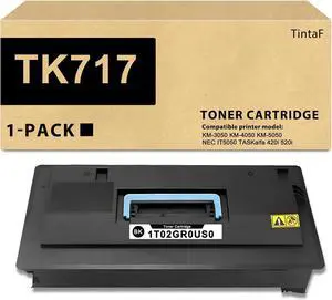 Ennovor Compatible TK-717 TK717 Black Toner Cartridge 1-Pack 1T02GR0US0 Replacement for Kyocera TK-717 TK717 Toner Cartridge for KM-3050 KM-4050 KM-5050 TASKalfa 420i 520i Printer