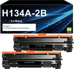 Ennovor Compatible Toner Cartridge (with Chip) Replacement for H134A-2B W1340A 134X W1340X Black Toner for M P209dwe/209dw/211dw/233/234dwe Printer Ink (2-Pack)