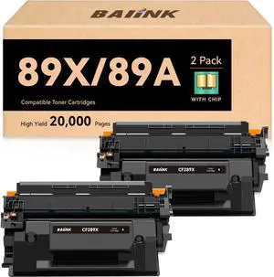 Ennovor 89X Toner Cartridge (with Chip) Replacement for HP 89A Black Toner Cartridge CF289X CF289A Compatible for Enterprise M507n M507dn M507x M507dng M528dn M528f M528c M528z M507 M528 (2-Pack)