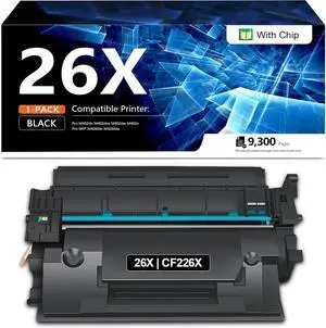 Ennovor CF226X 26X Replacement for HP 26X Toner Cartridge Laserjet Pro M402dn M402dne M402dw M402n Laserjet Pro MFP M426fdn M426fdw Printer (1-Pack, Black)