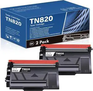 Ennovor TN820 Toner Cartridges High Yield Replacement for Brother TN820 TN-820 Toner Cartridges for HL-L6200DWT L6200DW L5200DW L5100DN MFC-L5800DW L5700DW L6700DW L6800DW Printer(2-Pack Black)