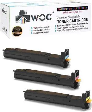 Ennovor WOC Compatible Toner Cartridge Replacement for Xerox 106R01317 - 106R01322 (Jumbo: 106% Higher Yield) (3-Pack: Cyan + Magenta + Yellow) for Use in WorkCentre 6400