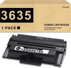 Ennovor Phaser 3635 Toner Cartridge Replacement for Xerox 108R00795 Black Toner Remanufactured Cartridge Work for Phaser 3635 MFP Series Printer (10,000 Pages, 1x Black)