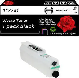 Ennovor Compatible for Ricoh 417721 Waste Toner Container Work for Ricoh MP C8003 MP C6503 Pro C5200S Pro C5210s Printers, with Chip, High Yield 185000 Pages, Clear Printing (Black)