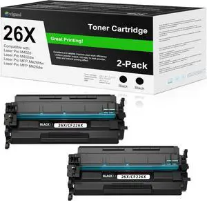 Ennovor 26X Black High-Yield Toner Cartridges 2-Pack| Replacement for HP Laser Pro M402 Series Pro MFP M426 Series Printer|CF226X