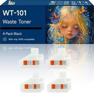 Ennovor WT-101 Waste Toner Container Compatible with Canon imageRUNNER Advance 4525i 4535i 4545i 4551i 4025 4035 4045 4051 4225 4235 4251 IR 2520 2525 2530 Printers (4 Pack Black)