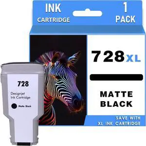 Ennovor 728XL 728 XL Ink Cartridges Replacement for HP 728XL Ink Cartridges High Yield Work with DESIGNJET T830 T730 Printers Matte Black×1