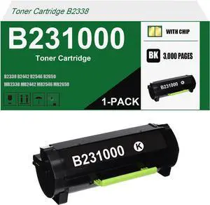 Ennovor B231000 Black Toner Cartridge Compatible for B2338dw B2442dw B2546dw B2650dw MB2338adw MB2442adwe MB2546adwe MB2650adwe Pritners(Smart Chip)(3000Pages)