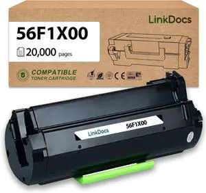 Ennovor 56F1X00 Extra High Yield Toner Cartridge Replpacement for Lexmark 56F1X00 Work for Lexmark MS421 MS521 MS621 MS622 MX421 MX521 MX522 MX622 Laser Printer 20000 Pages