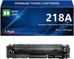 Ennovor 218A Toner Cartridges (with Chip) Replacement for HP 218A 218X Toner Cartridges Work with HP Color Laser Jet Pro MFP 3301FDW 3301CDW 3201DW, 3201 3301 Series (Black-1)